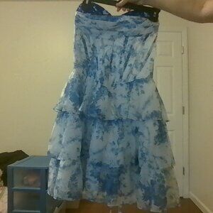 Flow-y Corest Dress - Baby Blue and Ivory